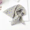 Lenço Xadrez com Bolinhas Vintage de Alta Qualidade Lenço Decorativo para Cabeça Lenço de Seda Novo Estilo Primavera e Verão