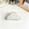 Pinza para el Cabello de Tamaño Mediano con Textura de Acetato de Diamantes Tachonados, Pinza para el Cabello Estilo Bm de Sujeción Media, Pasador Lindo y Elegante para Sujetar Coletas Altas