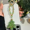 Otoño e Invierno Nuevo Ambiente Navideño Colorido Árbol de Navidad con Cuentas Colgante para Teléfono Móvil de Moda Pequeño Fresco Hebilla de Bolso para Llaves