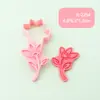 Molde para Galletas de Dibujos Animados de Flores, Corte a Presión Estéreo, Imitando Flores Reales de Primavera, Herramienta Hecha a Mano para Hornear Fondant, Imán para Refrigerador