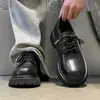 Nuevos zapatos Derby de estilo británico, de nicho, con suela gruesa, disponibles en tallas grandes, adecuados para vestir formal, para ir al trabajo y para ocasiones casuales - 3327