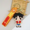 25 Llaveros Nuevos de One Piece Luffy Shichibukai Ace Zoro Llavero Muñeca de Dragon Ball Colgantes para Hombres y Mujeres