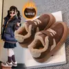 Zapatos de Algodón Cálido de Terciopelo para Niños Otoño e Invierno Nuevos Tenis Bajos Antideslizantes para Niños Zapatos Peludos de Cachemir para Niñas