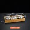 Creativo Plato de Nueve Compartimentos para Restaurantes Comerciales de Hot Pot, Restaurantes de Barbacoa, Bandejas de Carne y Verduras, Bandejas de Madera de Bambú, Platos Divididos