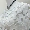 Estilo Verano 2025 Nuevo Diseño Camisa de Encaje Soluble en Agua Blusa Holgada Chaleco Chaqueta de Moda Chaleco con Abertura Chaleco para Mujer