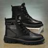 Zapatos de Hombre Primavera 2026 Nuevo Estilo Botas Martin para Hombre Modernas Versátiles Zapatos de Trabajo Antideslizantes Resistentes al Desgaste Suela Gruesa Tenis Deportivos