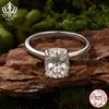 Anel Aberto Empilhável Luxuoso Aifula S925 Prata Esterlina com Moissanita de 3 Quilates Anel Pedra Principal para Proposta para Mulheres