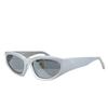 22 Envolventes Deportivos Ojo de Gato Europeo y Americano Trendy Celebridad de Internet Mismo Estilo Gafas de Sol Posando Pasarela Gafas de Sol Chica Hot