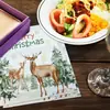 Servilletas de Reno para Día Nevado Navideño con Patrones Impresos Atmosféricos, Servilletas de Fiesta, Suministros para Fiesta Navideña Temática