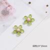 Cor fofa resina transparente flor flor brincos diy joias brincos acessórios de joia material gel creme cabelo