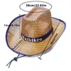 Sombrero de Paja de Verano para Hombre Sombrero para el Sol de Exterior Sombrero de Paja para Trabajo Agrícola en la Granja Sombrero de Vaquero Occidental para Hombre Sombrero Publicitario de Comercio Exterior