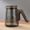 Tetera Magnética de Succión Engrosada Resistente al Calor con Diseño sin Varilla, Recipiente Interior Completamente de Vidrio, Separación de Té y Agua, y Filtro para Preparar Té