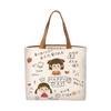 Bolsa de Lona Feminina 2023 Nova Japonesa Grande Capacidade Bolsa de Tecido Estudante Aula Mochila de Escola Bolsa de Mão de Ombro Único Personalizada