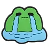 Charms de Sapato Crocs Removíveis de Sapo Triste para Sapato Fivelas de Sapato Decoração de Borracha Macia em PVC Acessórios Criativos para Chaveiro DIY