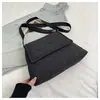 2025 Bolso Cruzado para Mujer de Tela de Nylon Nuevo Color Sólido Costura de Rombos Bolso Cuadrado Pequeño Bolso de Hombro Simple de Moda