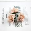 Flores Hechas a Mano Simuladas DIY Rosa Pequeña Rizada Cabeza de Flor Flor de Tela Flor Falsa Flor de Boda Pared de Flores Arreglo de Bola de Flores Flor Decorativa
