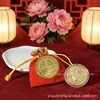 Año de la Oveja Moneda Conmemorativa de la Suerte Sobres Rojos de las Cien Bendiciones Dinero Oveja Moneda de Oro Sobre Rojo para Año Nuevo Oveja del Zodiaco Sobre Rojo de Lámina de Oro Saludos de Año Nuevo