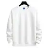 Sudadera de cuello redondo de manga larga para hombre, para otoño e invierno, de color liso, cálida, de algodón, versátil y casual para hombre
