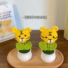 Presente Criativo Boneca Tigre Pequeno em Vaso Artesanal Fofo Desenho Animado Enfeites de Mesa para Amigos e Namoradas