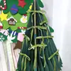 Flocagem de Natal Personalizada com Laço Presente Acabado Fita Decorativa Artesanal Caixa de Presente Fita DIY Atacado