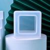 Porta-canetas de cristal epóxi DIY molde de silicone ameixa formato de coração redondo porta-canetas gesso incenso expansão decoração ferramenta de lixar de mesa