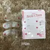 Tarjeta de cejas de punto de fábrica tarjeta de cejas postiza herramienta auxiliar tarjeta de ceja de una línea parche para cejas tarjeta de delineador