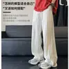 Pantalones de Marca de Moda Estilo Americano para Primavera y Verano 2026, Pantalones Casuales Rectos Sueltos Finos, Pantalones Deportivos Largos de Pierna Ancha Frescos y de Moda