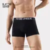 Cueca Masculina 100% Algodão Personalizada, Boxer Brief de Algodão Classe A, Forro Antibacteriano 10A, Respirável, Preta, Estilo para Todas as Estações