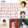 Calcomanías de Cejas de Flores para Niños, Calcomanías de Tatuaje Impresas en la Frente para Niña Bebé, Calcomanías de Belleza de Disfraz Antiguo de la Dinastía Han para Adultos