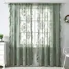 Cortina Voil Floral Redonda Popular com Renda Estilo Pastoral Francês para Sala de Estar, Quarto, Varanda, Bay Window, Semi-Blackout, Fabricante, Transfronteiriço