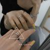 Vintage Roman Numerals Open Indicator Finger Ring 925 Sterling Silver ins Trendy Hip-Hop Cold Style Old Simple Ring for Women