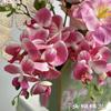 Cubo de bendición de flores de Nochevieja Phalaenopsis rosa Phalaenopsis de 7 cabezas boda hogar mano sosteniendo flor decorativa falsa al por mayor