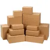 Cajas de cartón corrugado de tres y cinco capas, de media altura, de fábrica para envío postal, e-commerce plano, entrega express y logística