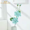 Flores artificiales de ganchillo hechas a mano, flores decorativas de un solo tallo tejidas con hilo, adornos para escritorio del hogar, flores eternas, directo de fábrica