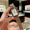 Nuevo Venta Caliente Transfronteriza Movimiento de Cuarzo de Dos Manecillas Diseño de Esfera con Calendario Rectangular Correa de Acero Inoxidable Reloj para Mujer Fabricante Mayorista
