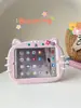Capa Protetora para Tablet Ipad10 Ipadpro11 Silicone Air5 Fofa 9.7 Flor Gato Mini67 Tablet 10.2
