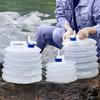 Cubo de Plástico Plegable en Stock, Cubo Redondo Grande para Almacenamiento de Agua, Cubo Pequeño para el Hogar con Tapa, Tipo Portátil de Mano