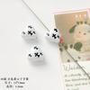 Cuentas sueltas de aleación con forma de oso de viento, estilo fragante, serie en blanco y negro, para collar, pulsera y accesorios hechos a mano