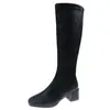 Botas de mujer estilo británico Martin, nuevos modelos de otoño e invierno, punta redonda, tacón grueso, botas de media pantorrilla para mujer, botas largas, botas largas de tacón grueso al por mayor