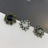 Accesorios de aleación de diamante barroco serie negro oscuro industria pesada retro pasador accesorios para el cabello zapatos con agujero flor material DIY