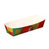 Caixa de embalagem de palitos de cachorro-quente com queijo escovado, lanches, barraca de comida para viagem, caixa de barco descartável, caixa de papel para embalagem de salsicha assada crocante