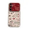 Funda para Teléfono Anime Perrito Compatible con Samsung S26 S24 Ultra Ventana Grande S25 A Prueba de Caídas Piel de Cordero Premium