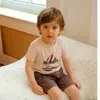 Camiseta de Manga Corta para Bebé Estilo Escandinavo Ropa de Verano Tops para Niños 2026 Ropa para Niños Camiseta de Manga Corta Niños y Niñas Estampado de Dibujos Animados