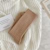 Calcetines de raya vertical de fibra calefactora hasta la pantorrilla para mujer, calcetines de felpa de otoño e invierno, a prueba de frío, cálidos para invierno, color liso, medias versátiles