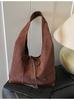 Bolsa Transfronteiriça de Grande Capacidade Fosca Retrô Bolsa Feminina Outono e Inverno 2025 Nova Casual de Ombro Axilar para o Dia a Dia