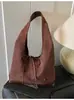 Bolsa Grande de Couro Fosco Estilo Retrô Transfronteiriça para Mulheres, Nova Bolsa Casual de Ombro/Axila Outono/Inverno 2026, Bolsa Dumpling para o Dia a Dia
