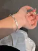 Plata S925 Artesanía Fina Estilo Vintage Italiano Pulido Hecho a Mano Nudo de Bambú Pulido Pulsera Venta Directa al por Mayor de Fábrica