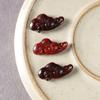 Marea nacional Sándalo chino sándalo rojo DIY tallado flor de siete pétalos/Ruyi/hoja de loto colgante de nube trasera accesorios de joyería