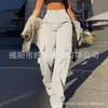 Venta Directa Europea y Americana Nuevo de Moda Simple Harajuku Verano Nuevo de Cintura Alta Casual Pantalones de Trabajo Americanos Unisex