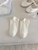 Calcetines Casuales de Algodón Transpirables, Delgados, con Diseño Floral Hueco de Verano, Estilo Coreano, Versátiles, de Caña Media para Mujer